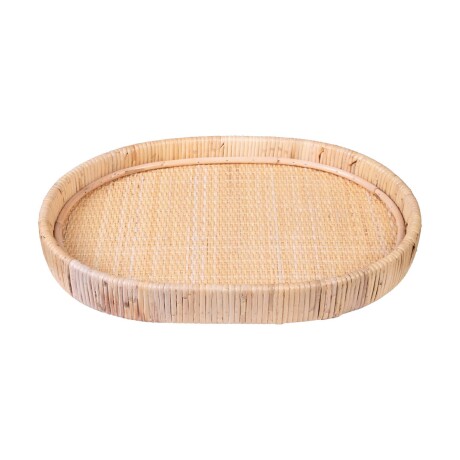 BANDEJA OVALADA RATTAN NATURAL-BEIGE TRT 2420
