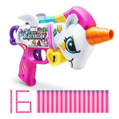 Pistola de Dardos X-Shot Blastercorn Unicornio 16 dardos 001