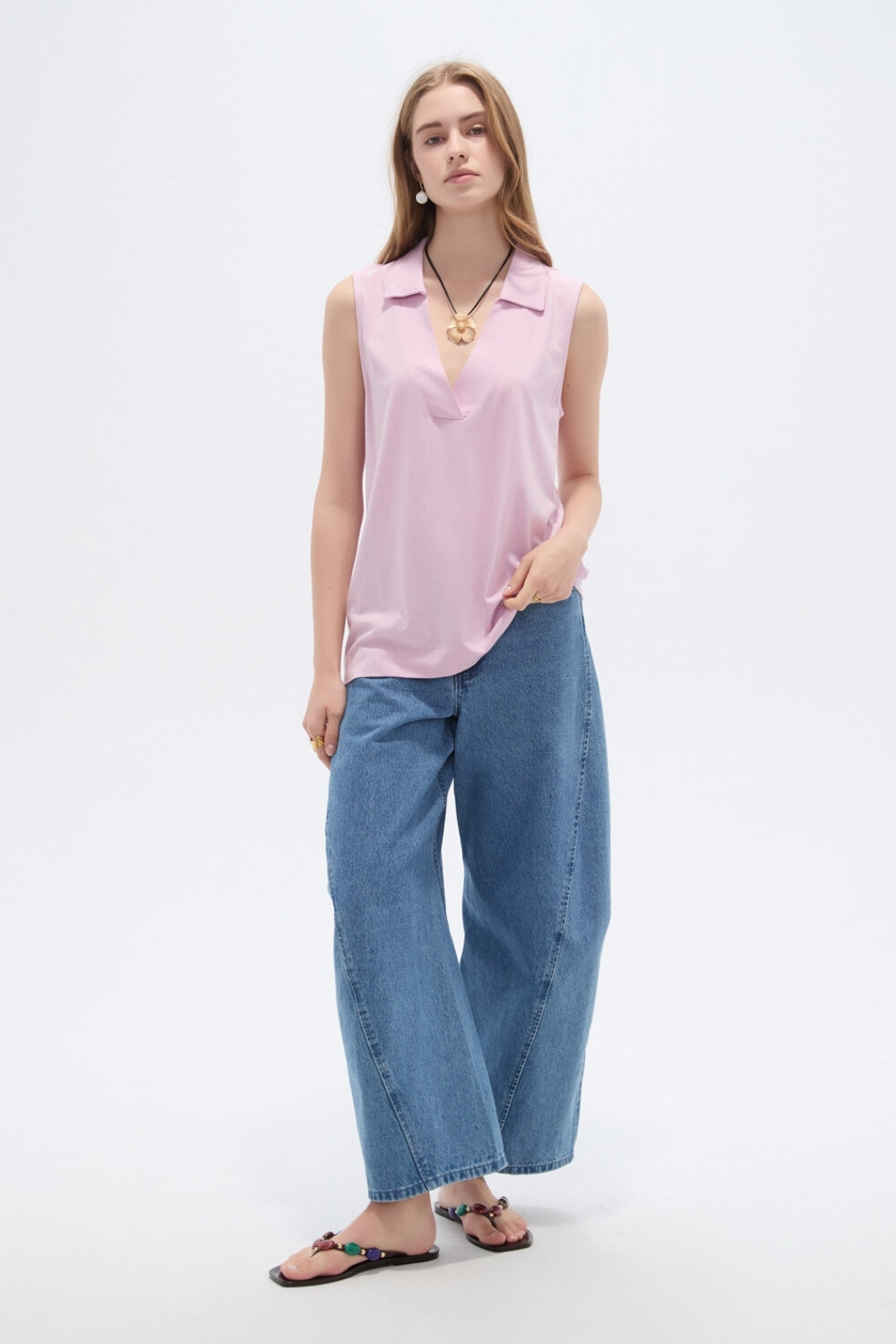 Musculosa Bek Rosa Viejo