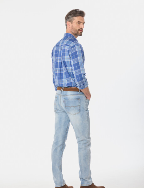 PANTALÓN DE JEAN SKINNY Celeste