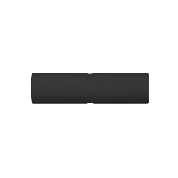 Unión Tubo-Tubo Ø20mm PVC negro CAN00036