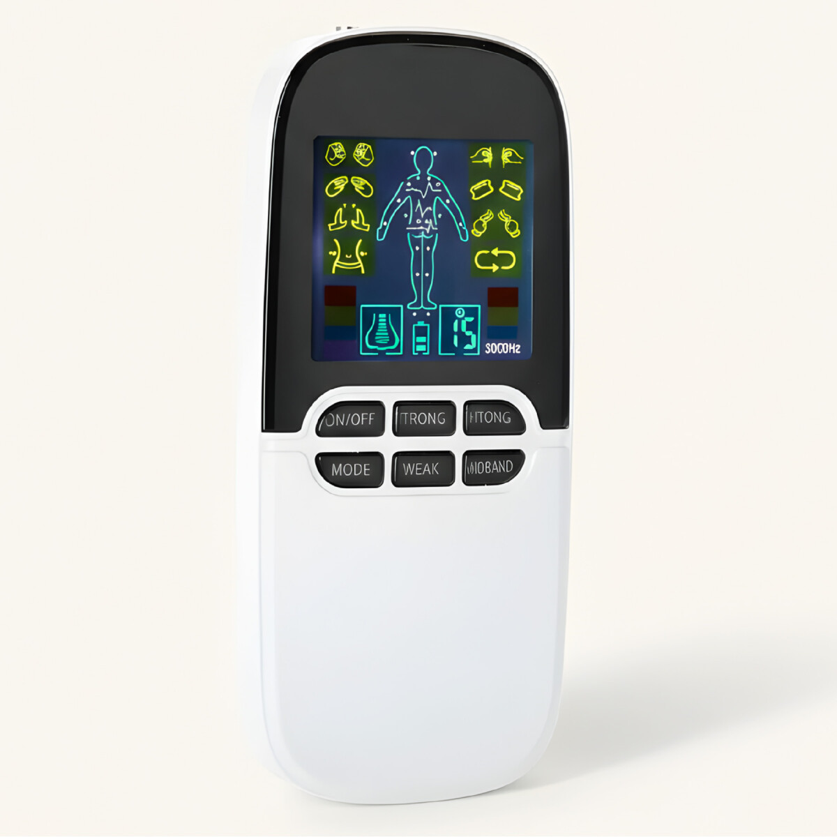 Tens Electroestimulador 8 Pads Electroterapia Muscular Usb - Color Blanco 