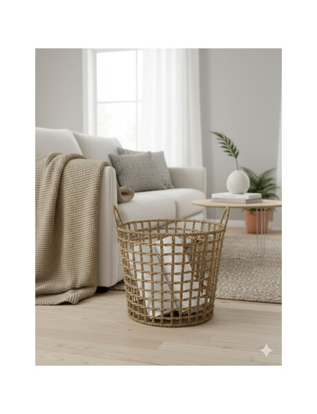 CESTO ALTO C/ASAS SEAGRASS D30/25xH25/30 NATURAL CESTO ALTO C/ASAS SEAGRASS D30/25xH25/30 NATURAL