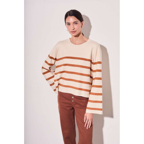 Sweater Rayado Camel