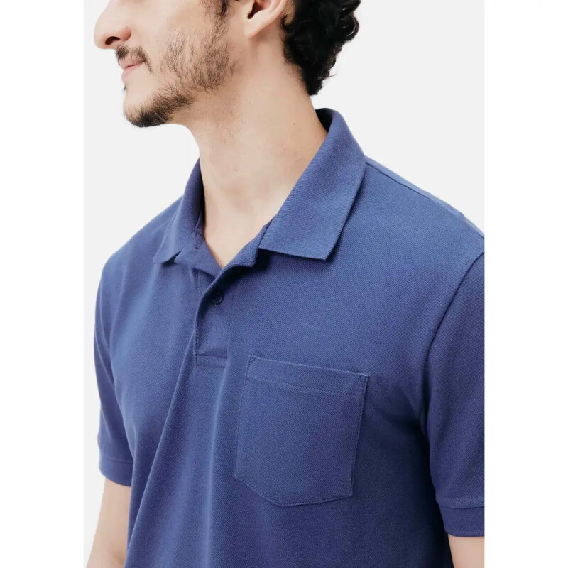 CAMISA POLO MM MASC AZUL MEDIO