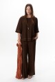 BLUSA LINO EVA MARRON