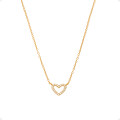 Collar de Colgante De CorazÃ³n de Acero Inoxidable con Cadena Chapada en Oro Collar de Colgante De CorazÃ³n de Acero Inoxidable con Cadena Chapada en Oro