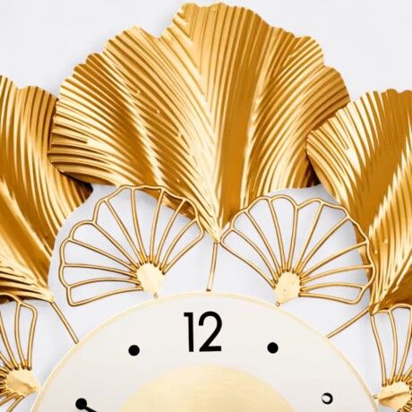 Reloj De Pared Flores Doradas Reloj De Pared Flores Doradas