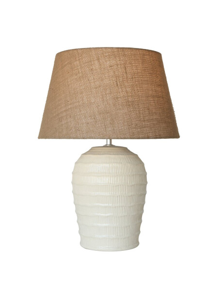 LAMPARA DE MESA CERAMICA D38x52CM CREMA LAMPARA DE MESA CERAMICA D38x52CM CREMA