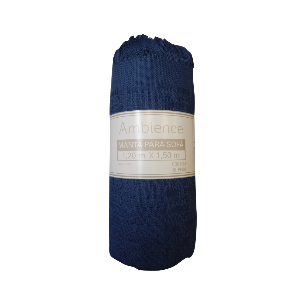 Manta Throw - 120x150cm Azul Marino