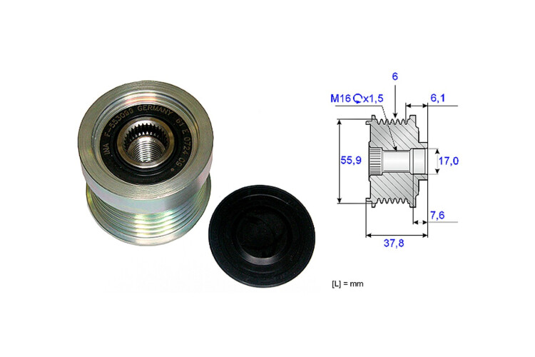 Polea Alternador Marcha Libre Volvo S40/S.80/V.70/S60/S.70/S70 V70 96-25 Polea Alternador Marcha Libre Volvo S40/S.80/V.70/S60/S.70/S70 V70 96-25