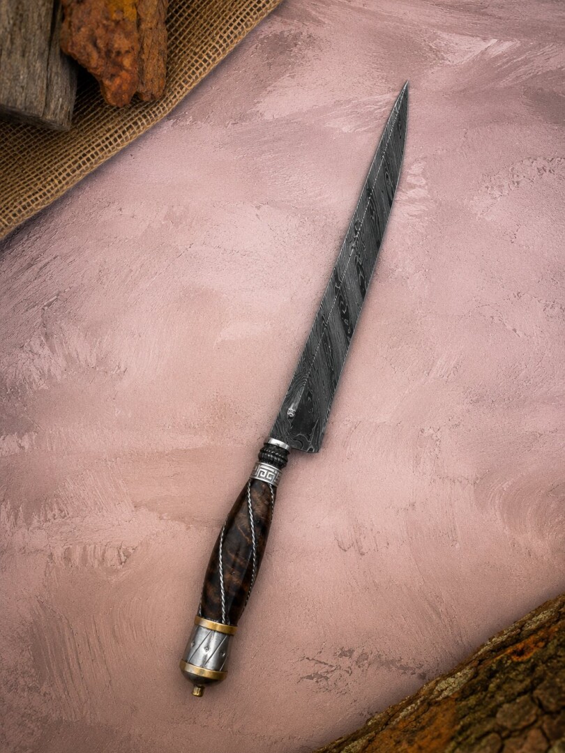 Cuchillo Cabo Retobado Especial - Acero de Damasco Cuchillo Cabo Retobado Especial - Acero de Damasco