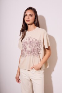 Remera Algodon Lavado Bon Jour Arena