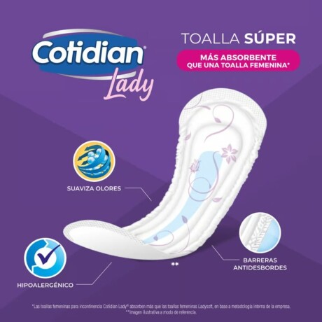 Cotidian Lady Super Incontinencia X28 Mujer Cotidian Lady Super Incontinencia X28 Mujer