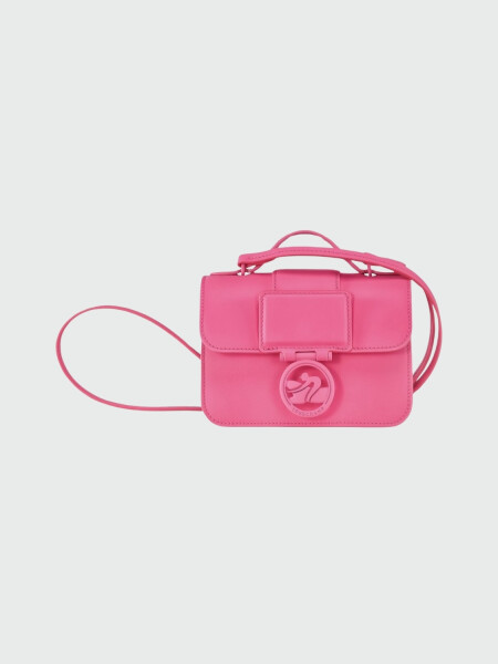 Longchamp -Cartera pequeña de cuero, Box-trot Fucsia