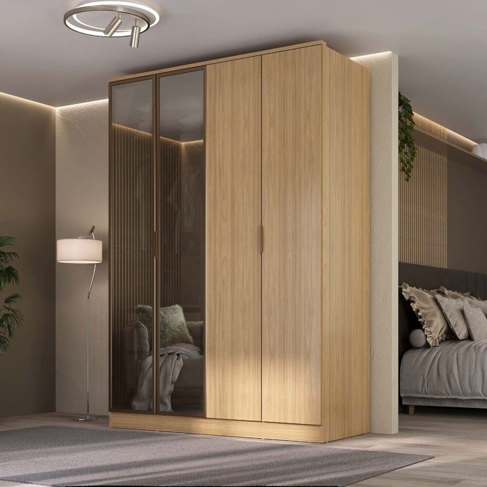 PLACARD 4 PUERTAS MDF MARRON RAVI