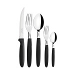 Juego cubiertos negro en pote línea IPANEMA, 30 piezas -TRAMONTINA FER04984
