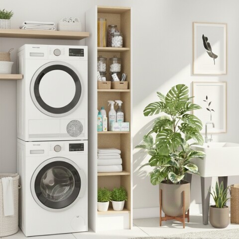 Multiuso Panelero Blanco 1 Puerta 4 Estantes MDP Multiuso Panelero Blanco 1 Puerta 4 Estantes MDP