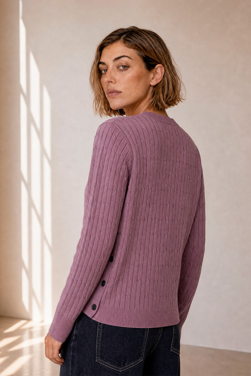 CARDIGAN OCHOS ROSA