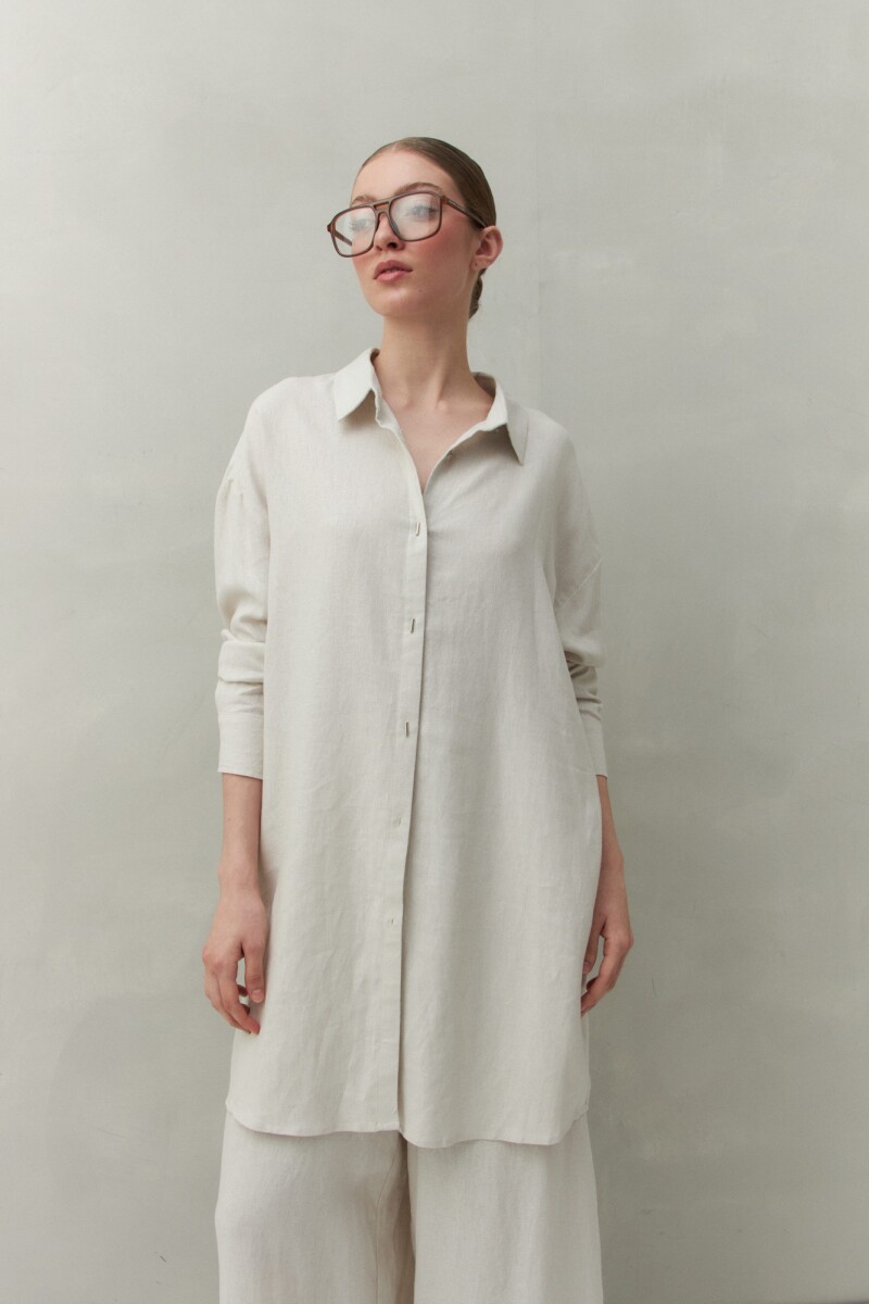 VESTIDO BASILE Hueso