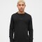 V-FRCH LS WAFFLE MINI LOGO CREW BLACK