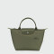 Longchamp -Cartera Longchamp plegable de nylon con cierre y asa corta, Le pliage green S 0