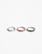 Sets Anillos Metal Set De Anillos De Metal Esmaltados - Plateado Rodio