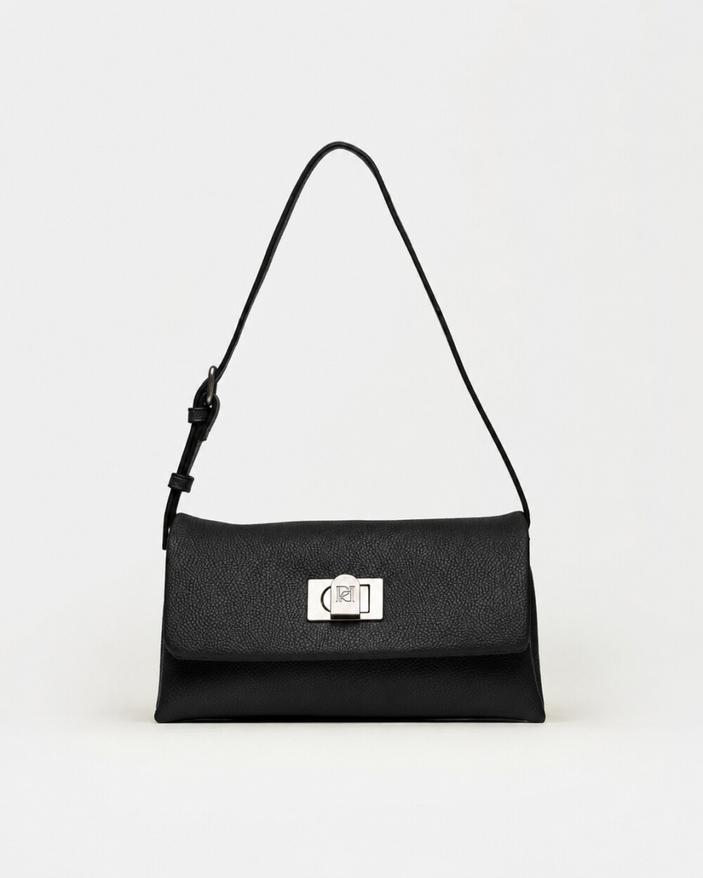 Cartera al hombro Leisure efecto gamuza Negro
