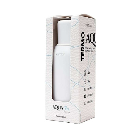 Termo 750Ml Doble Pared Blanco Aqua