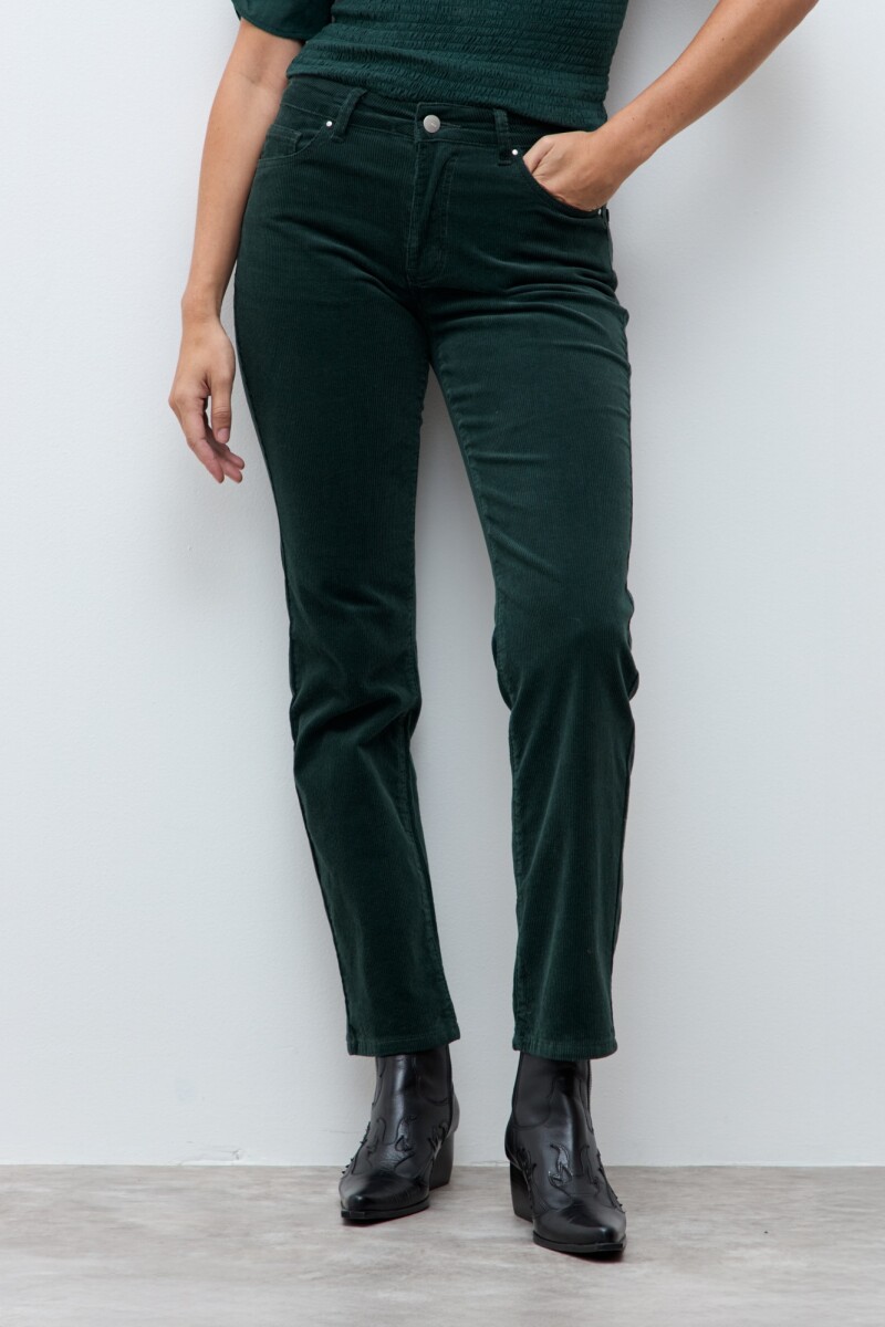 Pantalón Alba de pana verde ingles