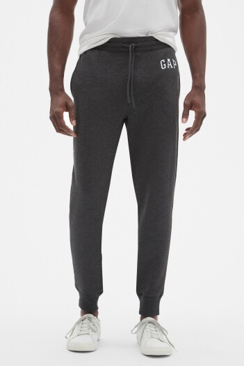 Pantalon Deportivo Con Felpa Logo Gap Hombre Charcoal Grey