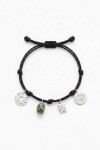 Pulsera cord dijes plateado