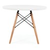 Juego de comedor Con Mesa Circular de 120cm + 2 Sillas Eames Blanco