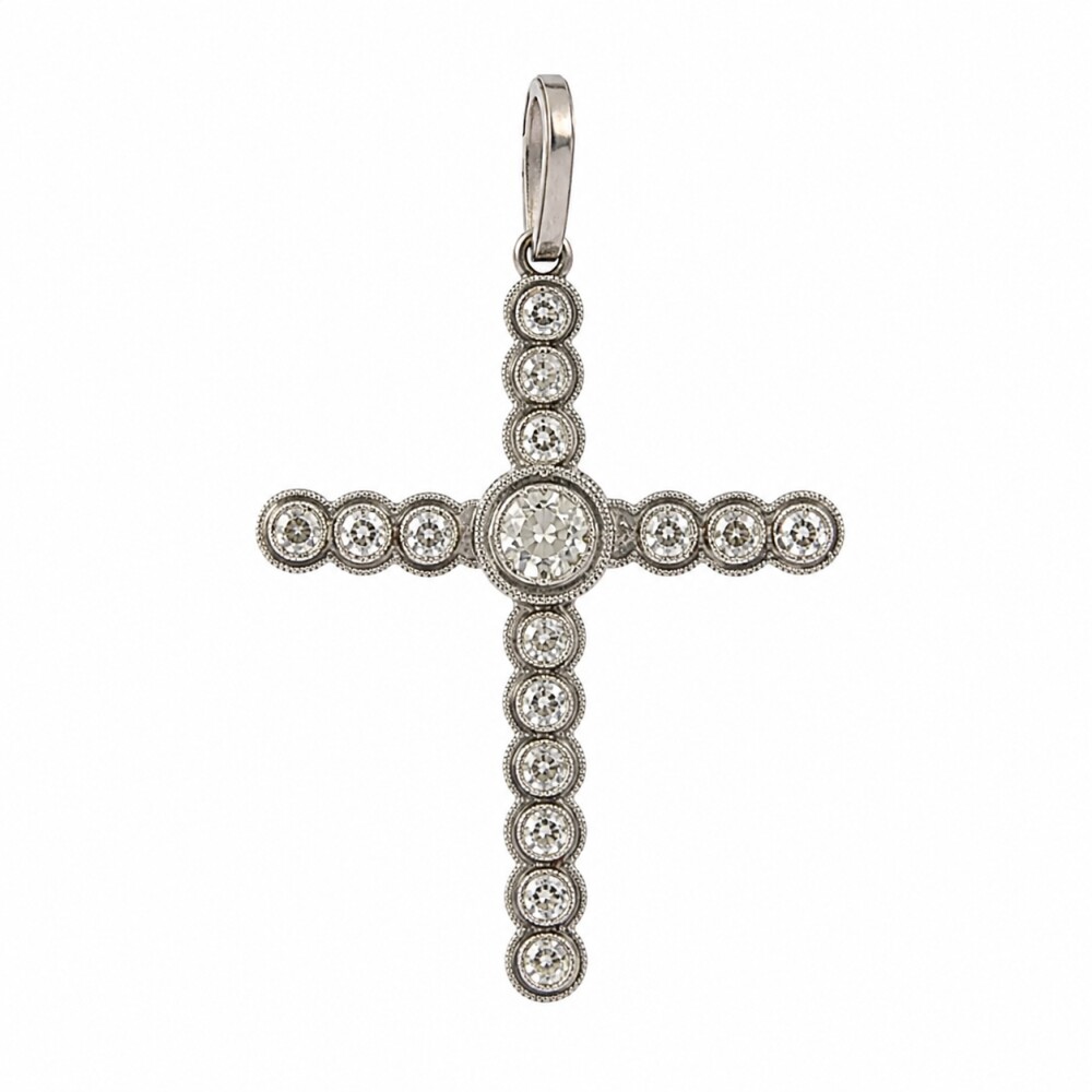 Cruz oro 18K con brillantes Cruz oro 18K con brillantes