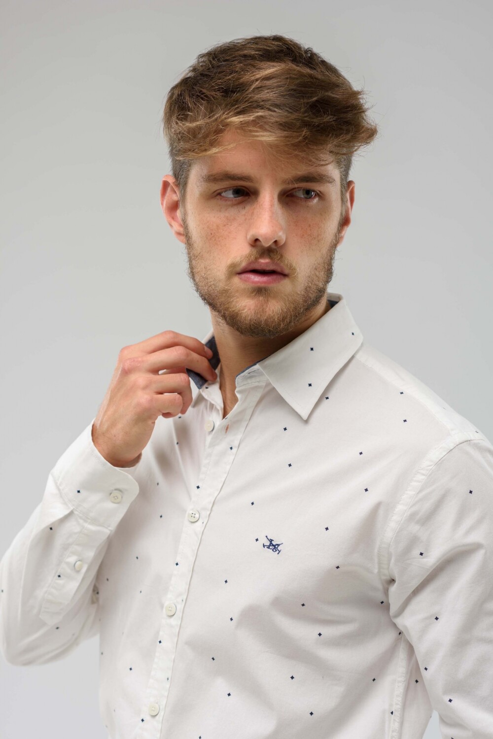 Camisa Estampada Blanco