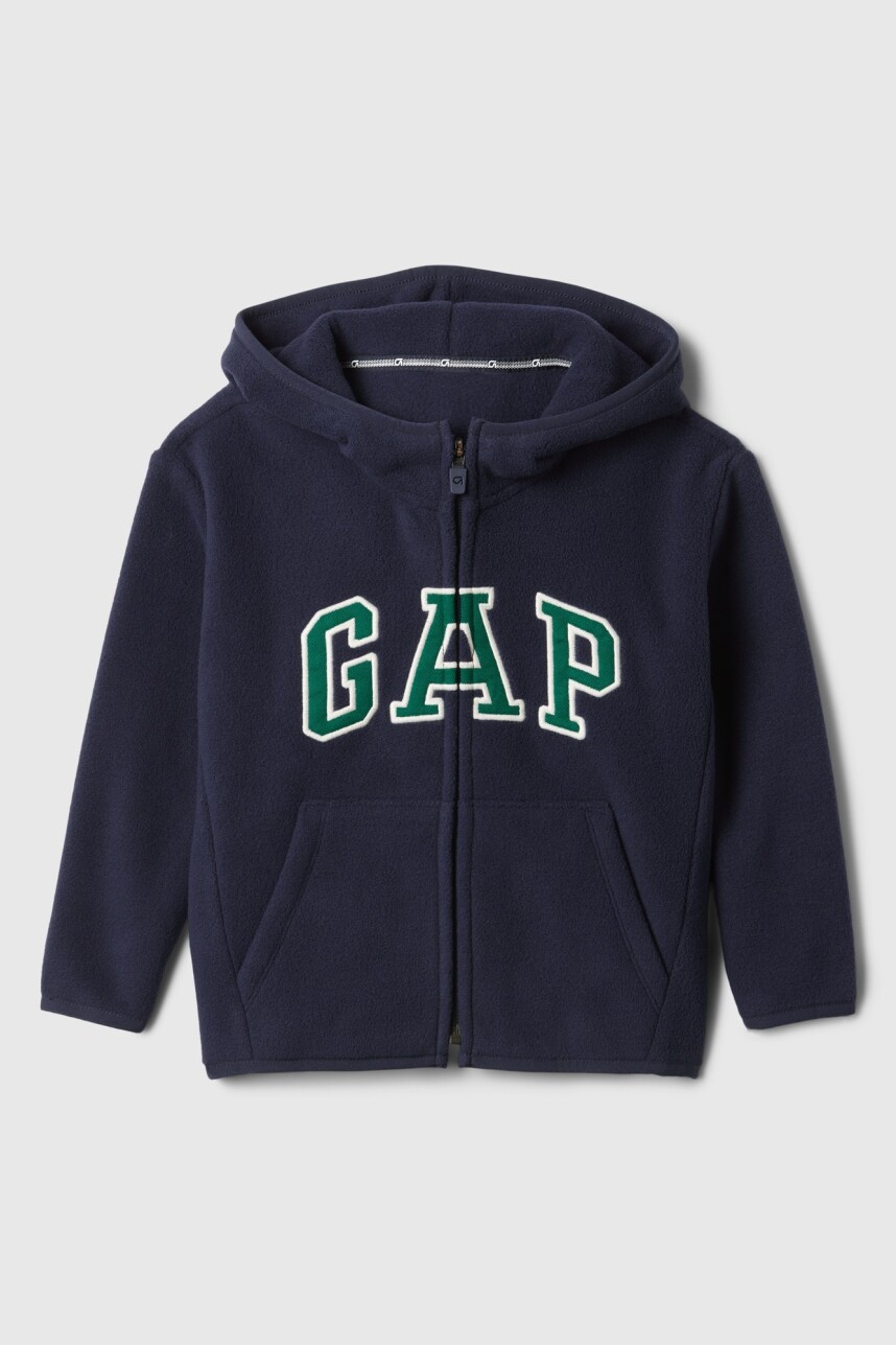 Canguro Polar Con Cierre Logo Gap Toddler Niño Navy Uniform