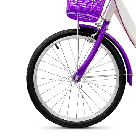 Bicicleta Plegable Paseo Rod 20 Dama Niña Accesorios Violeta