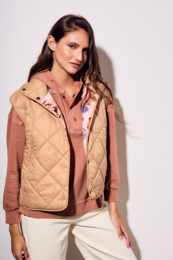 Chaleco Reversible Camel