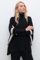 Polera oversized bicolor negro