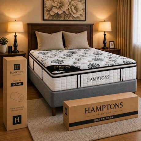Sommier Queen HAMPTONS Hybrid Bronze Gris