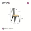 Silla tolix Metálica vintage asiento en madera Silla tolix Metálica vintage asiento en madera
