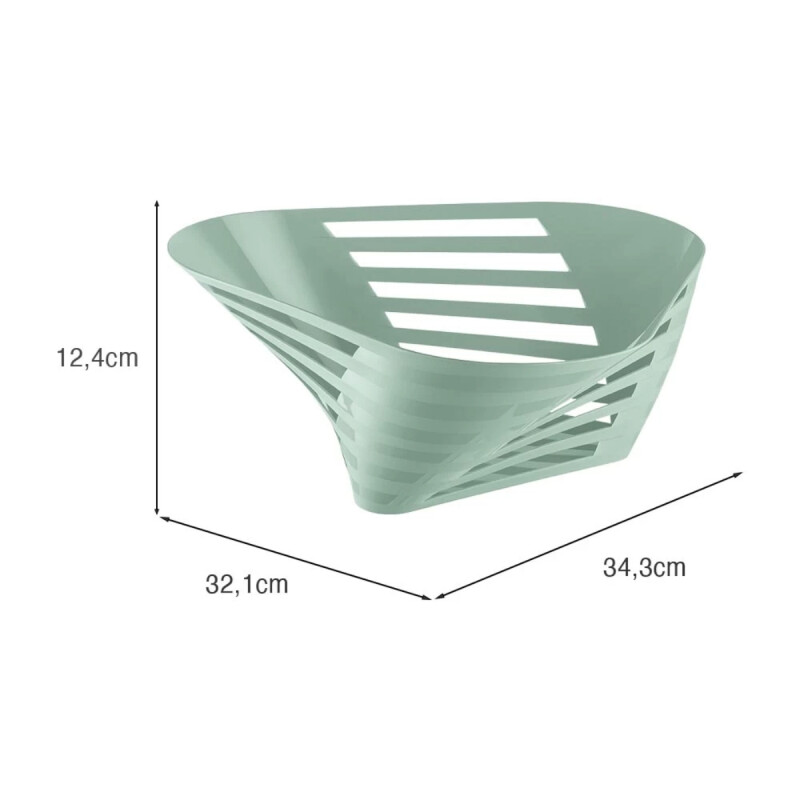 Frutero de mesa plástico VERDE MENTA