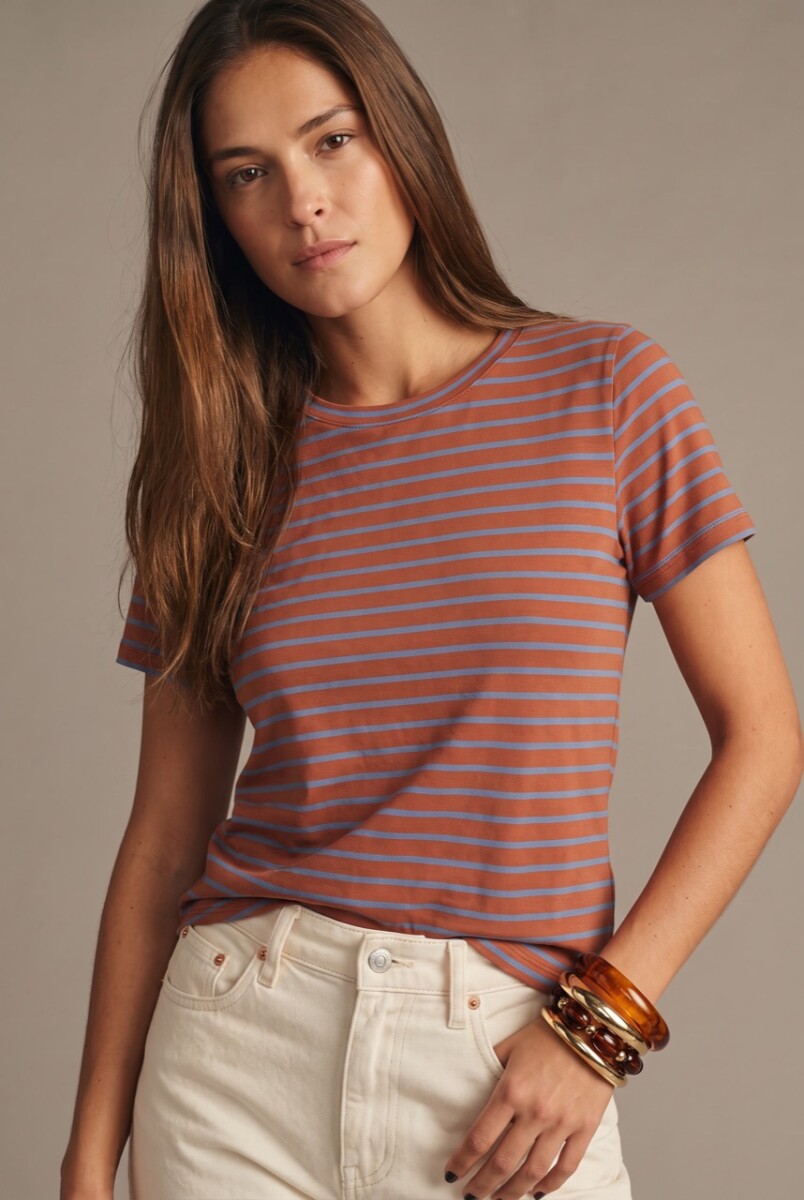 Remera Rayada - Ladrillo 