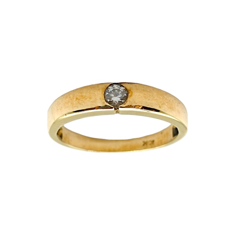 Anillo Solitario-Oro bajo-Piedra Zirconia-AN8088 conpiedra