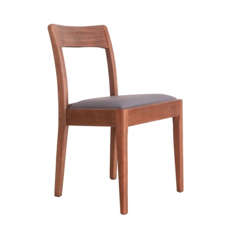 SILLA DE COMEDOR MADERA-Y-PU GRIS NOVARRO