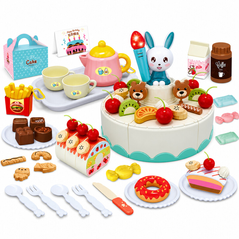 Set Torta Cumpleaños Juguete 85 Piezas Cocina Didacticos Set Torta Cumpleaños Juguete 85 Piezas Cocina Didacticos