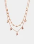 Collares Cortos Bañada en Oro Rosa Collar Corto Multicadena Bañado En Oro Rosa - Dorado Oro Rosa