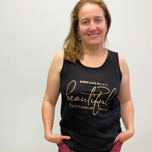 Musculosa de Lino Italiana Negro