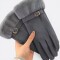 Guantes Dama Con Detalle De Piel Y Pulsera Gris