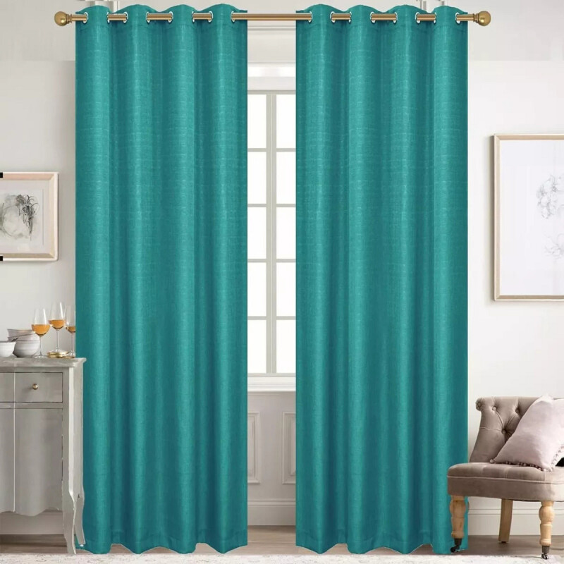 Cortinas Blackout 2 Paños 106cm X 160cm Satinado Calidad Verde